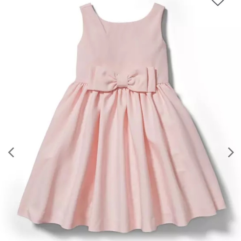 Janie and Jack Light Pink Bow Dress | size 6-12 months